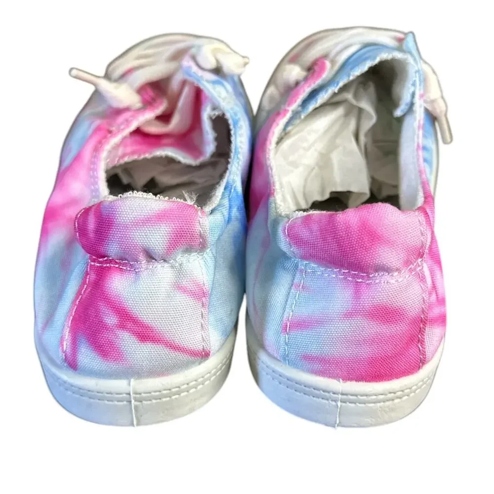 Forever  by Forever Link Tie‎ Dye Womens Sneakers 7.5 Shoes Pink Blue White NEW